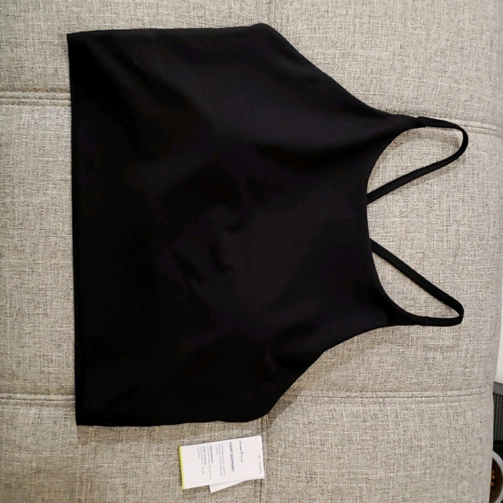 NWT Old Navy XL Black Longline Sports Bra/Crop Top